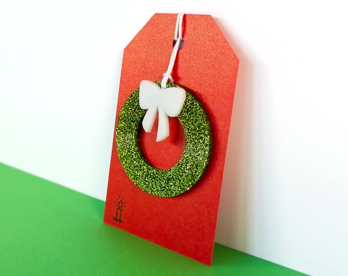 wreath gift tag