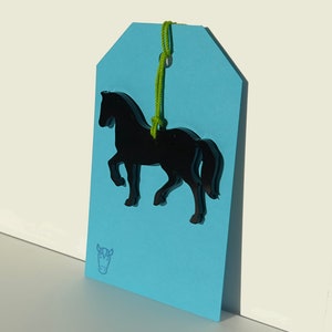 Acrylanhänger Pferd, Partymitbringsel, Pferdeliebhaber, Pferdeornament, Reitergeschenk, Geschenkanhänger, Taschenanhänger, Geschenkverpackung, Pferdegeschenke, Pferdekarte