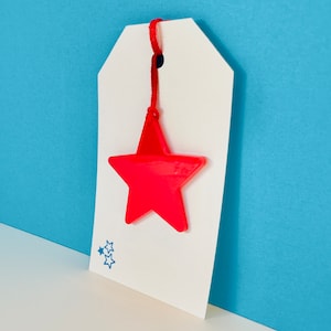 Étiquette-cadeau étoile en acrylique, étiquettes de cadeau uniques pour un anniversaire et le 4 juillet, idéales pour les notes manuscrites et les sacs cadeaux, fête patriotique des anciens combattants