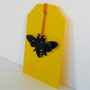 Bumble Bee Geschenkanhänger, charmante Acryl Honigbiene Geschenkanhänger für besondere Anlässe, ideal für Geschenkverpackungen und Gastgeschenke, Gartenparty