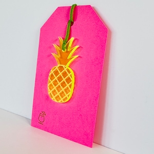 Ananas cadeaulabel, tags feestbedankjes, cadeaukaartjes strandthema, cadeaulabel, ananas, acryl bedankkaartjes, label tropisch bedankje, acryl hanglabels