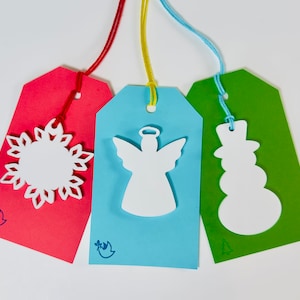 Confezione di etichette regalo in acrilico per le feste, etichette natalizie appese, etichette per calze, decorazioni in acrilico per le feste, bomboniere per la padrona di casa, etichette regalo, confezioni regalo