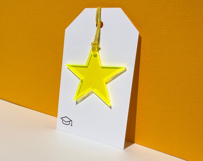 graduation star gift tag