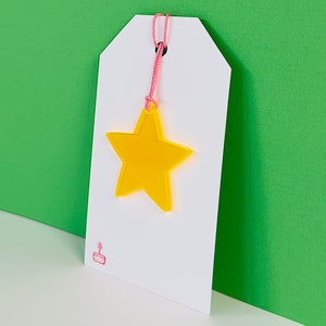 Geschenkanhänger, Stern Geschenkanhänger, Mitbringsel, Kinder Party, Laser Cut Acryl Stern, Geschenkverpackung, Acryl Ornament, Acrylstern, Blanko Geburtstagskarte