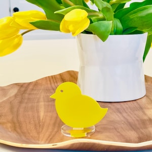 Acrylic Chick, Easter Centerpiece, Yellow Duckling, Easter Place Setting, Little Chick, Easter Basket, Chick, Easter Table Decor Ideas