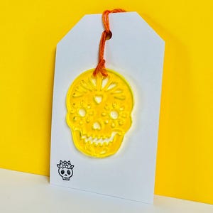 Acryl Sugar Skull Geschenkanhänger, Boo Bag, Geschenkanhänger, Korbanhänger, Dista de los Muertos, Party Gastgeschenk, Schädel Ornament, Day Of The Dead Geschenkverpackung