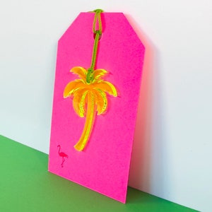 Acryl Palm Tree Hang Tag, einzigartiger Party Geschenkanhänger Perfekt für Strandfeiern, großen Geburtstag & Luau Goodie Bags, Strand- und Pool-Partys