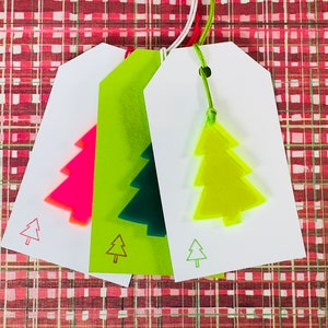 Etiquetas de regalo acrílicas para árbol, ideas para envolver regalos navideños y regalos para anfitrionas en fiestas y celebraciones, notas escritas a mano.