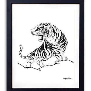 Tiger King, Tiger Print, White Tiger, Siberian Tiger Art, Tiger Fashion Print Tiger Print, Tiger art print, Modern Art, Tiger Painting
