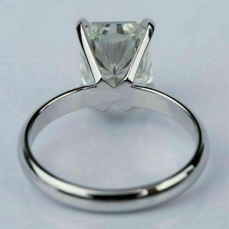 Radiant Cut Moissanite Solitaire Engagement Ring White Moissanite Ring 1.50ct Moissanites 10k White Gold Ring Luxpensive Handmade Rings