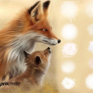 Procreate fur brush set, 40 fur brushes, realistic animal hair brushes for iPads. Pet portrait brushes, animal texture brushes