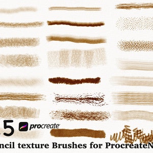 25 pinceaux crayons de couleur/fusain pour procréer,