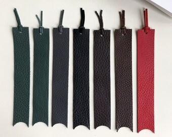 Genuine Leather Bookmark, Soft Flexible Upcycled Leather, Booklover Gift, multiple colour options, handmade