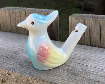 bird whistle, water whistle, ceramic whistle, folk bird, twitter bird, Porcelain bird