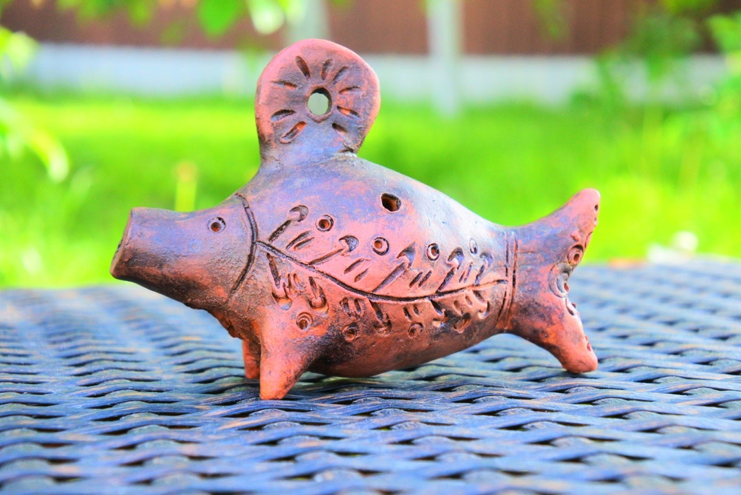 Ceramic Whistle, Fish Whistle, Folk Fish, Twitter Riba, Porcelain Fish