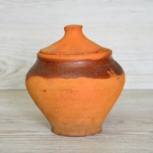 Vecchio vaso di argilla rossa, antica pentola di ceramica rus, vaso russo, vaso antico, regalo in ceramica, stoviglie in ceramica