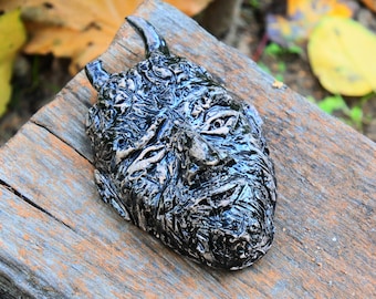 Ceramic Mephistopheles Mask, Devil Face, Demon Mask ,Wall Mask, Halloween Gift,