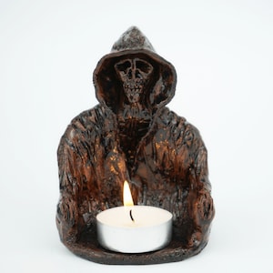 Devil Figurine Candlestick Devil Hobgoblin Halloween Gift Ceramic Devil Sculpture Mephistopheles Devil Statue La Muerte
