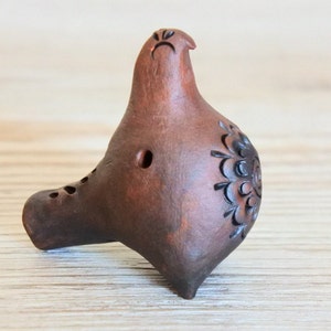 Musical ocarina, ceramic whistle, bird whistle, folk bird, twitter bird, porcelain bird, musical bird,