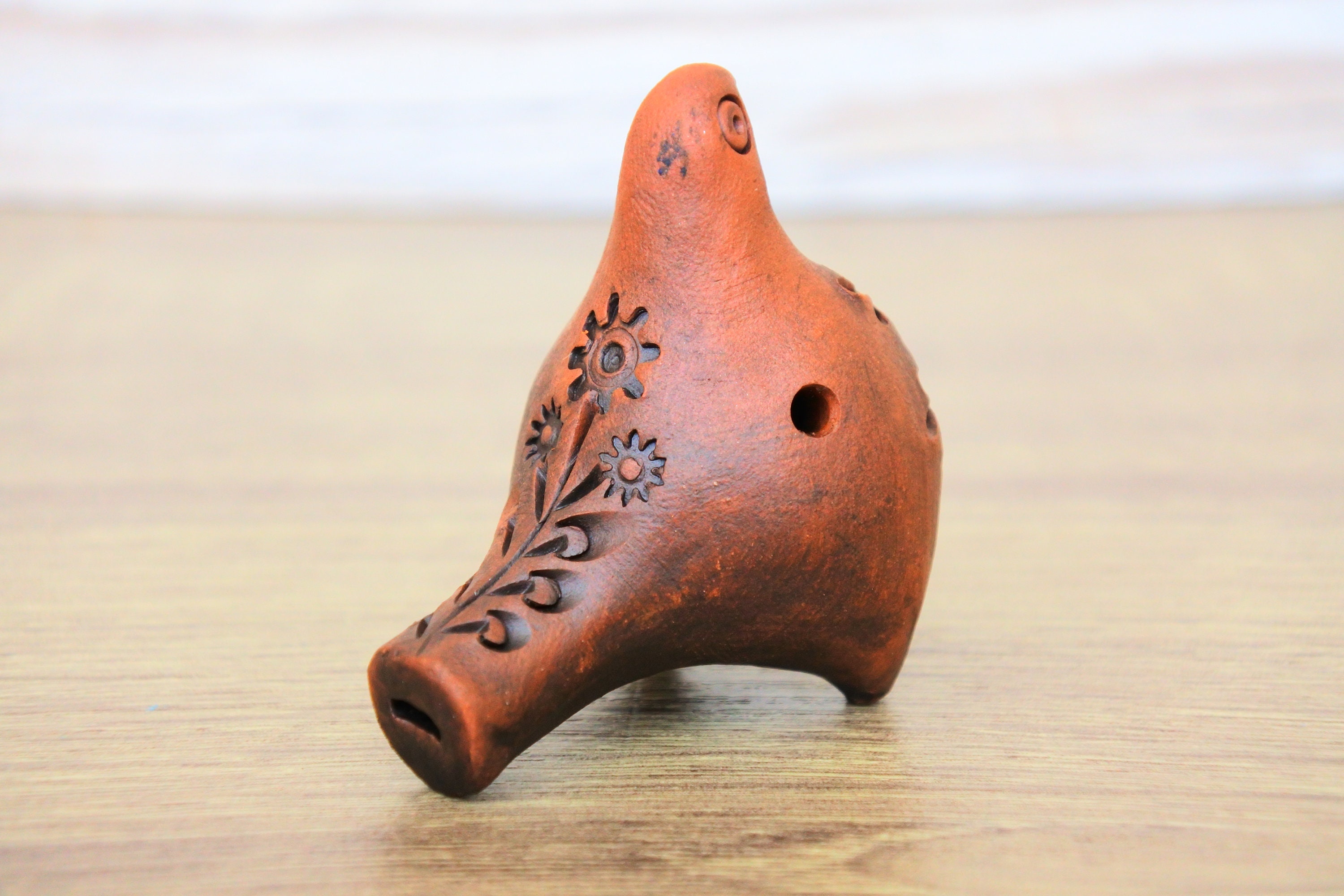 Ceramic whistle bird whistle folk bird twitter bird Etsy
