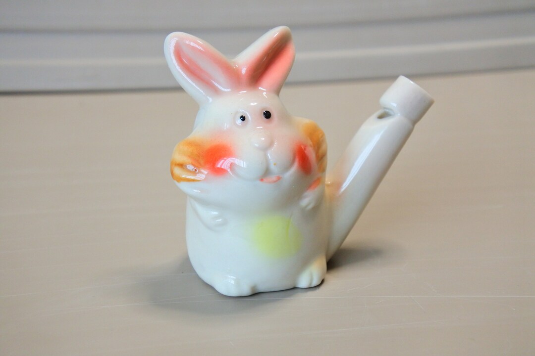 Whistle Rabbit Water Whistle Ceramic Whistle Rabbit Figurine Etsy