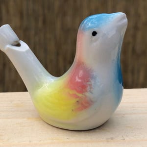 Ceramic whistle, bird whistle, water whistle, ceramic whistle, folk bird, twitter bird, Porcelain bird