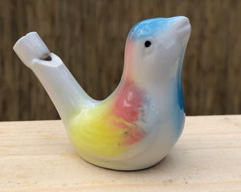 Ceramic whistle, bird whistle, water whistle, ceramic whistle, folk bird, twitter bird, Porcelain bird