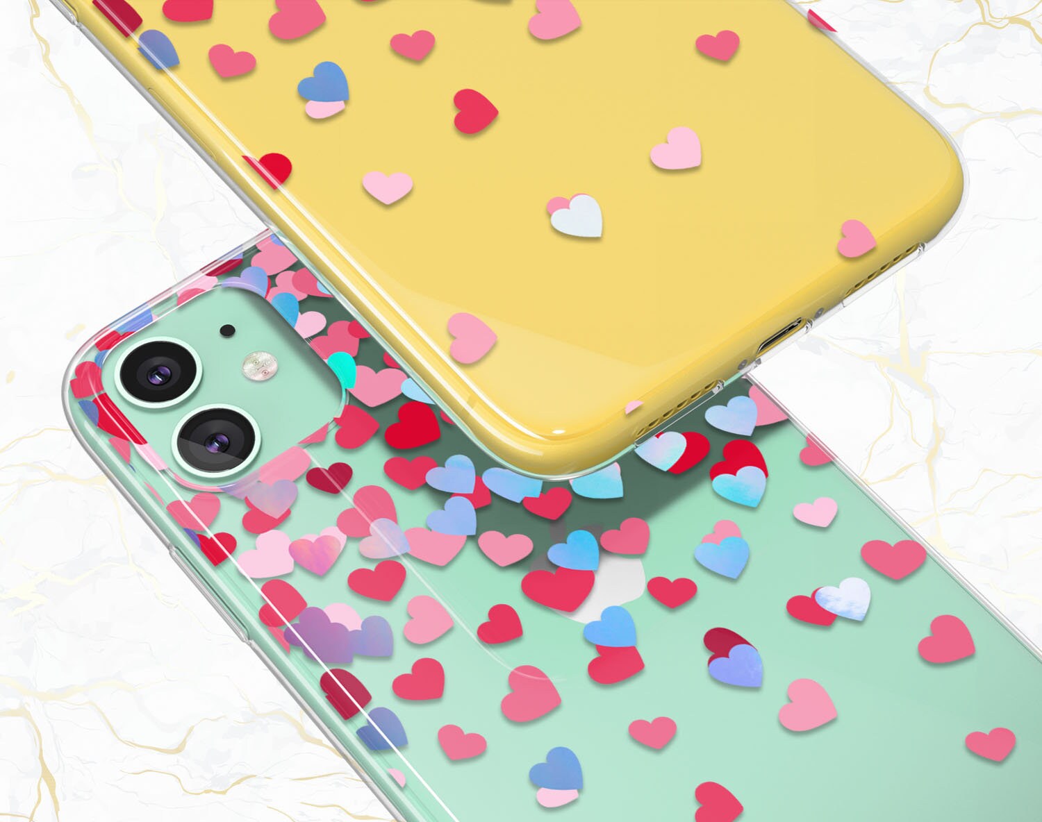 Hearty Confetti colorful phone case valentines gift iphone x Etsy