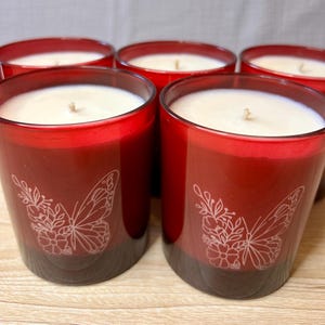 Scented candle rosé wine grapefruit, scented candle in a glass with lid, decorative spring candle, scented candle, organic scented candles, Valentine&#39;s Day gift