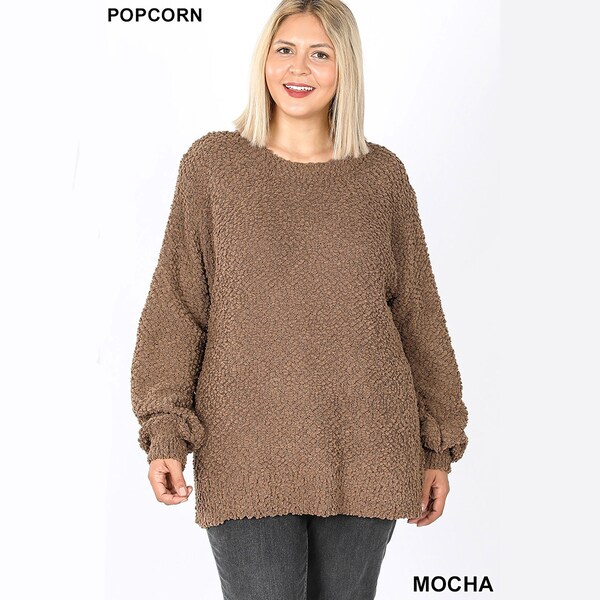 Men's Plus Size Fluffy Butterfly Round Neck Sweater