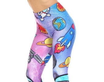 Space Cat Leggings by USA Fashion™, Creamy Soft Leggings