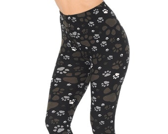 Paws With Attitude Scottish Terrier Dog Print Full Length Leggings Black Paws With Attitude Scottish Terrier Dog Print Full Length Leggings Black