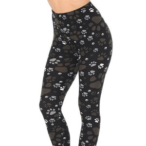 Black Paw Print Leggings – Tillett's