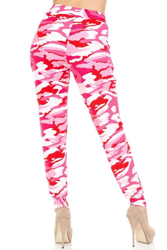 Pink Camouflage Joggers Buttery Soft Jogger Pants With Pockets - Etsy