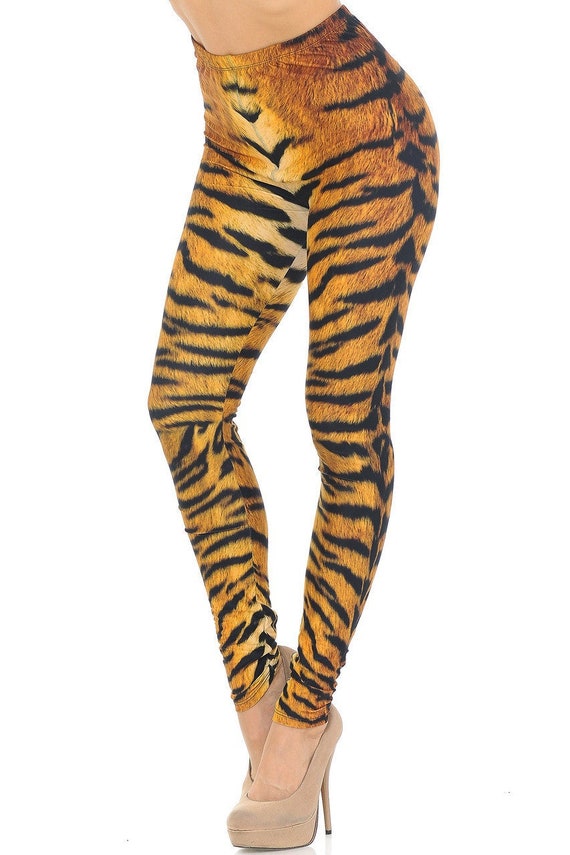 Tiger Print Leggings by USA Fashion™, Creamy Soft Leggings® Collection,  Animal Print, Exotic, Striped, Fur, Animal Stripes, Hand-made -  Canada