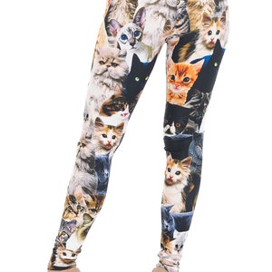 Kitty Cat Collage Leggings by USA Fashion™ Creamy Soft - Etsy
