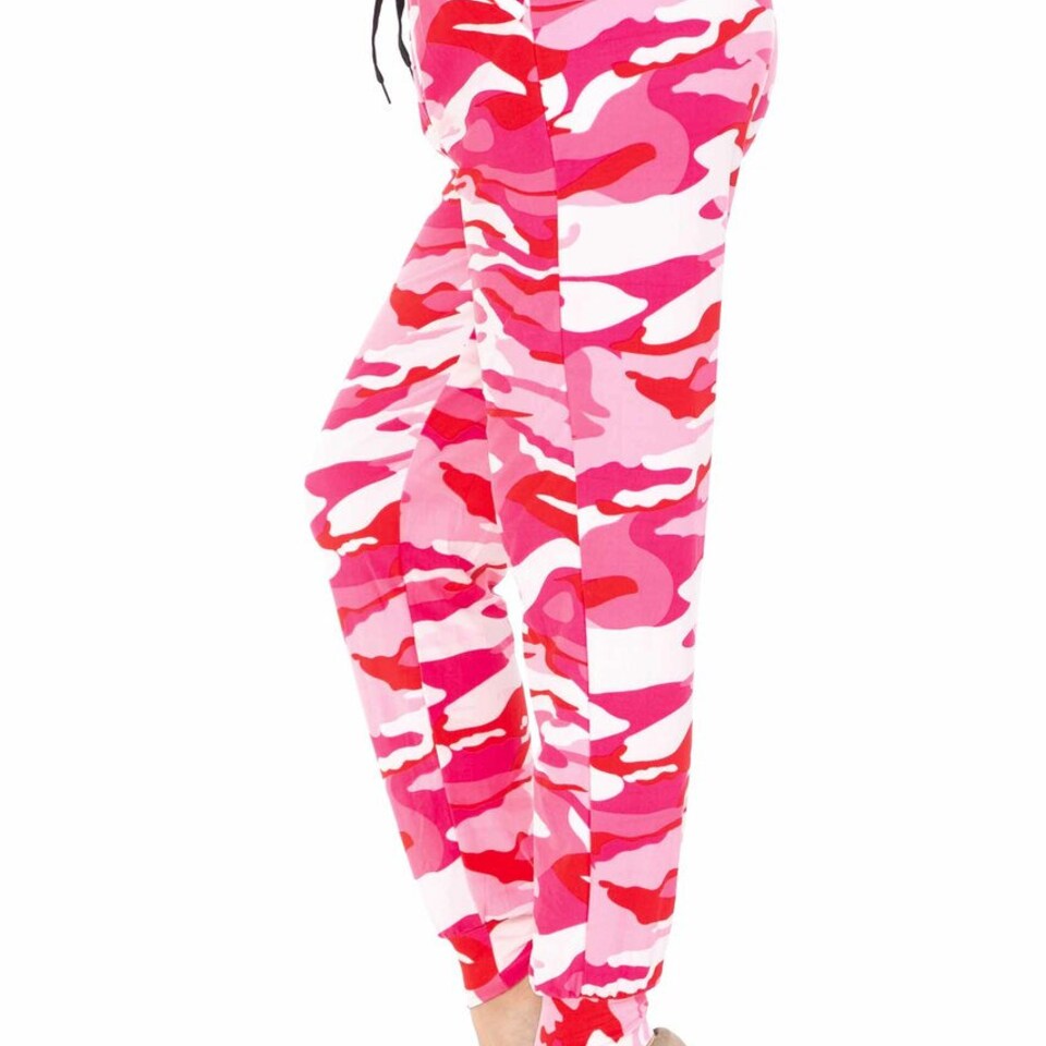 Pink Camouflage Joggers Buttery Soft Jogger Pants with Pockets and Drawstring