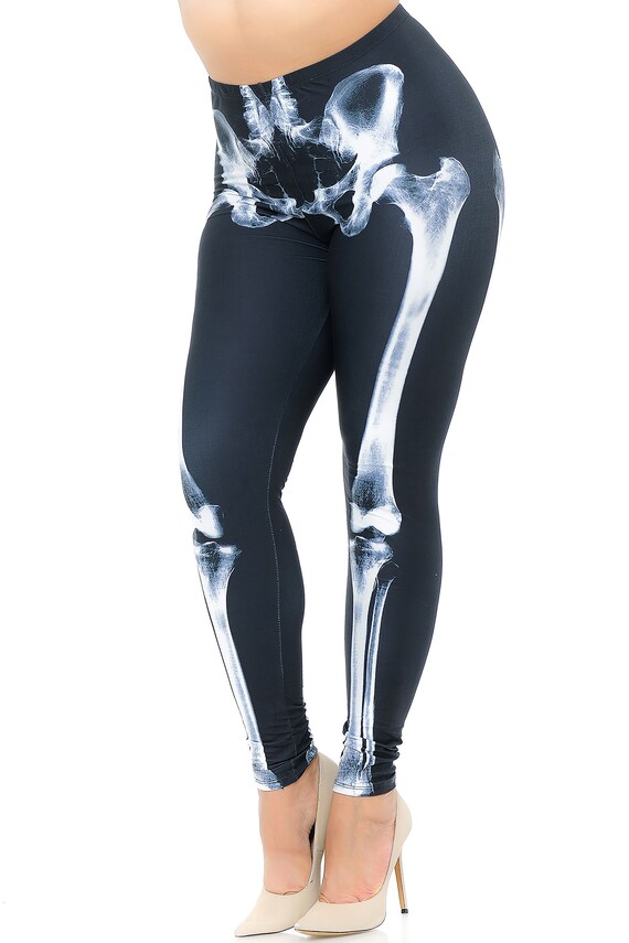 Creamy Soft Skeleton Bone Plus Size 