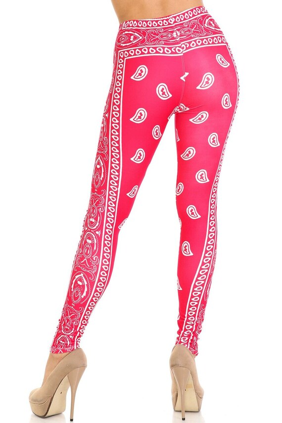 Red Bandana Leggings by USA Fashion 