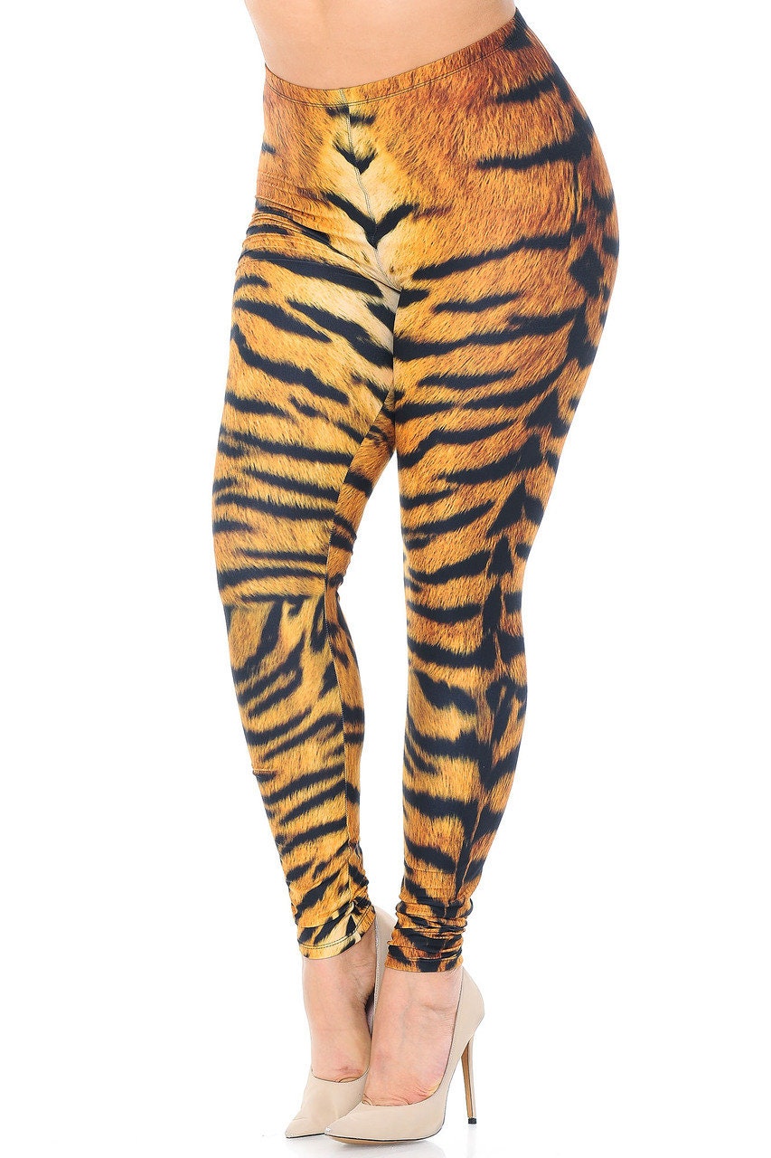 Tiger Print Leggings by USA Fashion™, Creamy Soft Leggings
