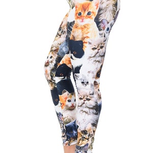 Kitty Cat Collage Leggings by USA Fashion™ Creamy Soft - Etsy