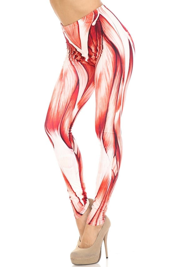 Muscle Leggings by USA Fashion™, Creamy Soft Leggings® Collection, Muscular,  Anatomical, Skeleton, 200 GSM, Digital Laser Print 