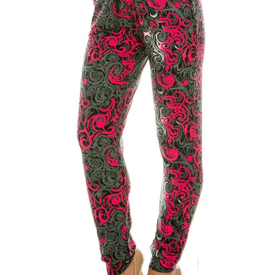 Disover Buttery Soft Fuchsia Tangled Swirl Joggers, Jogger Pants with Pockets and Drawstring