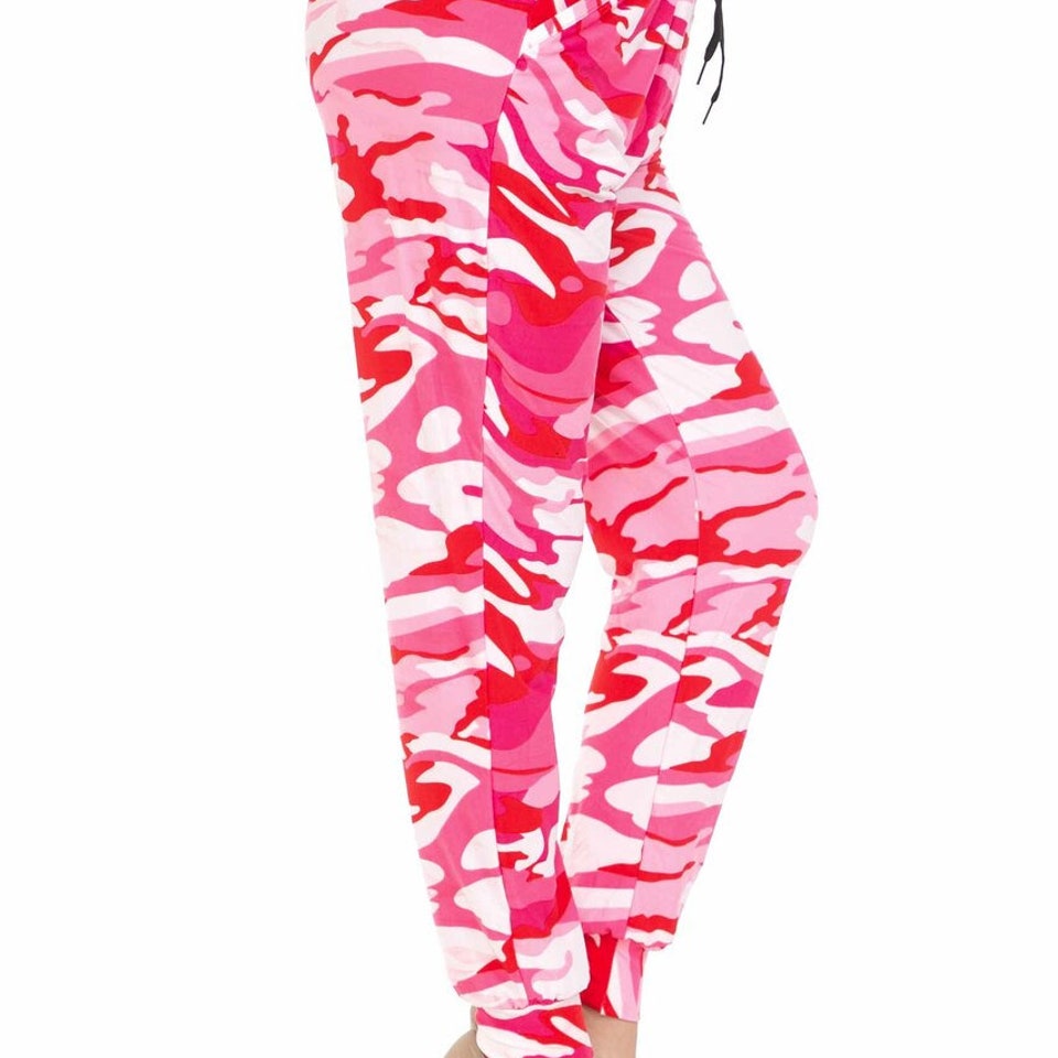 Pink Camouflage Joggers Buttery Soft Jogger Pants with Pockets and Drawstring