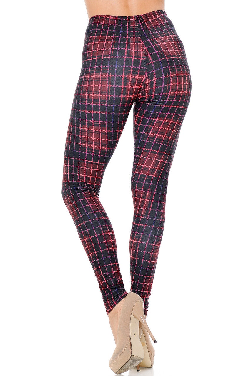 Creamy Soft 3D Vivid Tartan Leggings by USA Fashion™ Creamy - Etsy