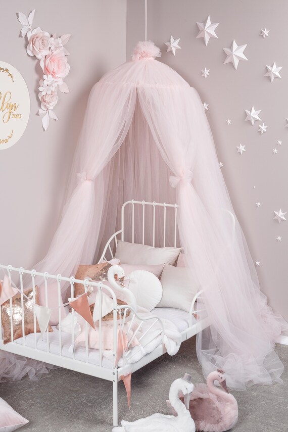 pink nursery canopy