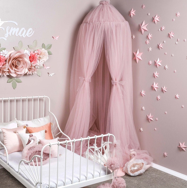 Baldacchino Zanzariera Per Lettino 370x180cm | Chiffon Grigio | Protezione Zanzare E Sole