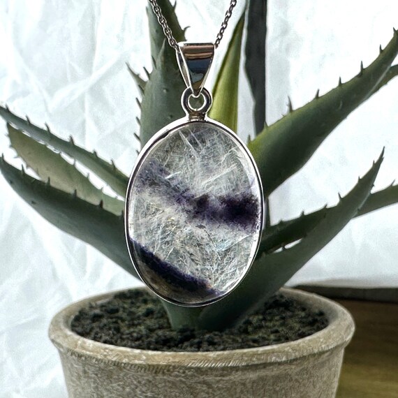 Blue john necklace sale silver