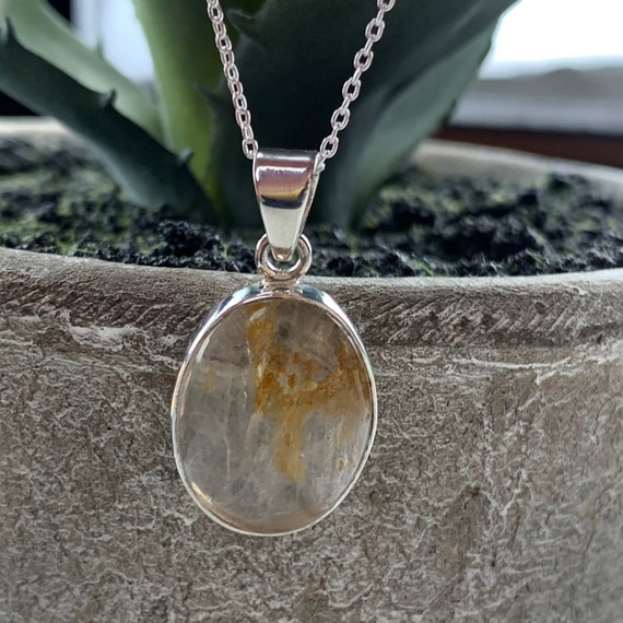 Blue John Pendant Genuine Blue John Jewellery Sterling Silver
