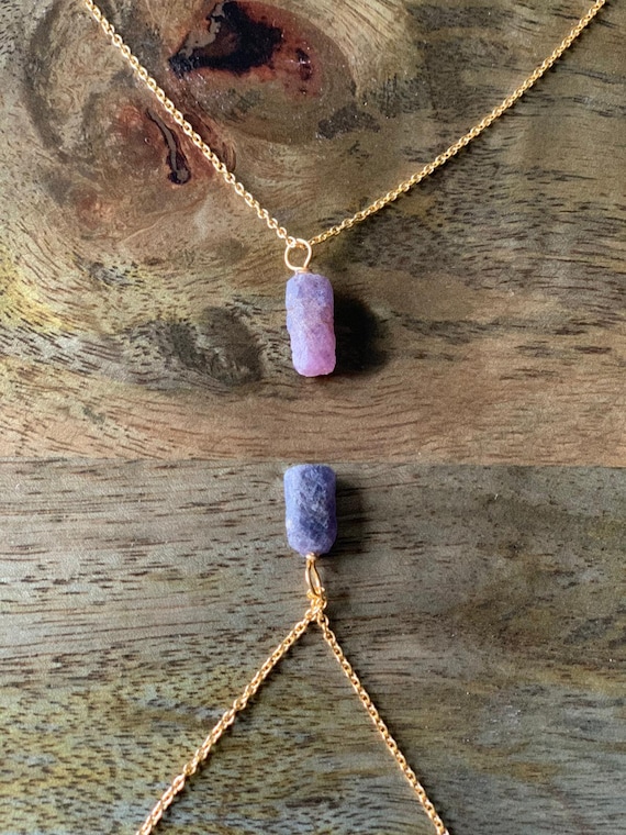 Natural online sapphire necklace